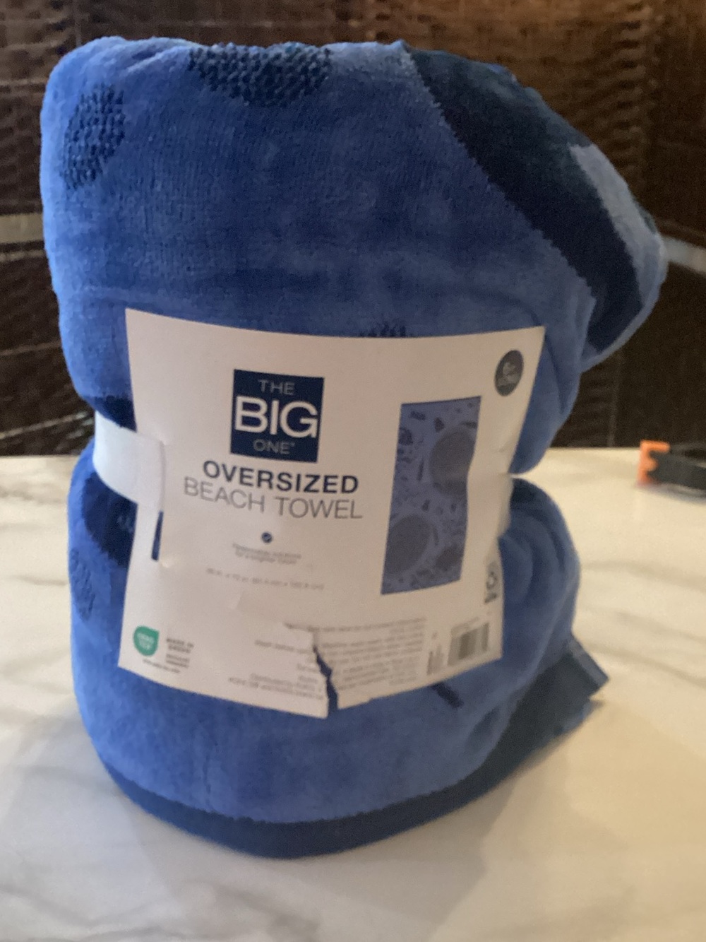 The Big One Plush Oversized Beach Towel in Royal Blue